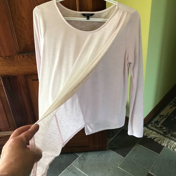 RW&CO. Medium Mauve Semi Sheer Tee Top - Picture 2 of 4